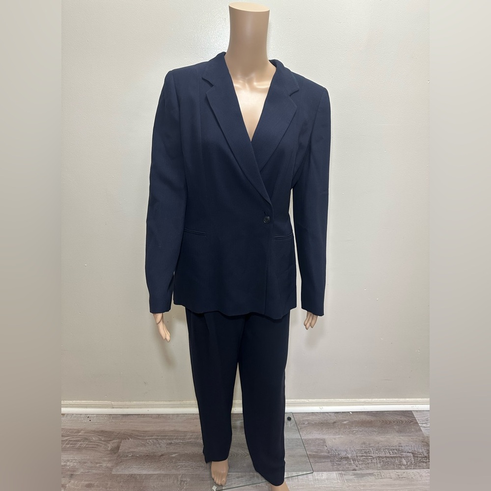 Armani Collezioni Women's Navy Blazer and Pants - Picture 2 of 12